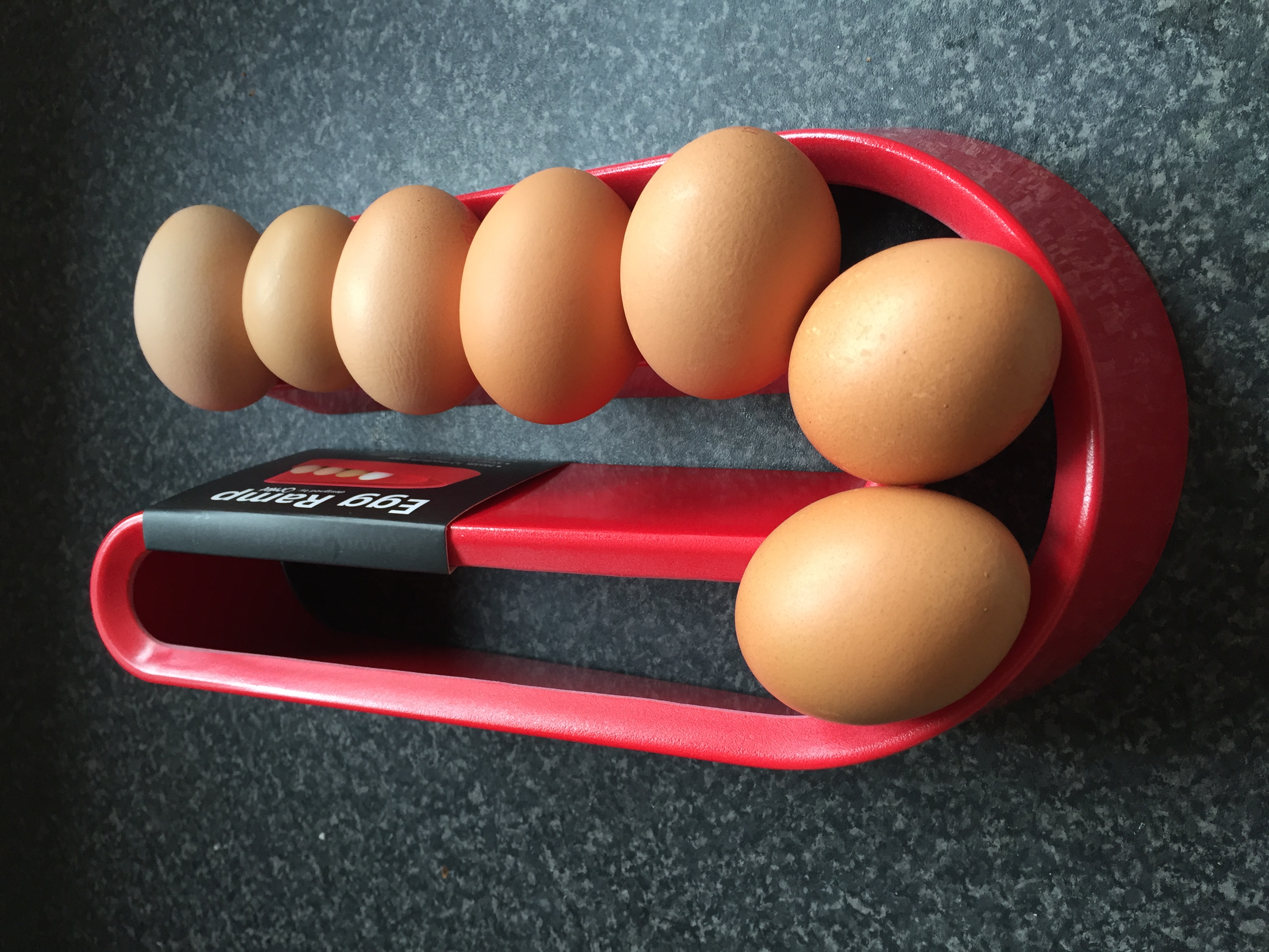 Egg Ramp Plastic Egg Holder for Storing a Dozen Eggs