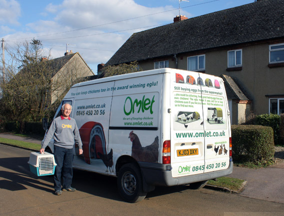 An Eglu and Chickens, Delivered Right to Your Door.