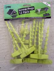 Packet of screw pegs