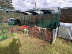 The Walk In Chicken run with a mix of heavy duty and clear covers placed on top.
