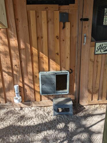 Easy to install on a wooden coop!