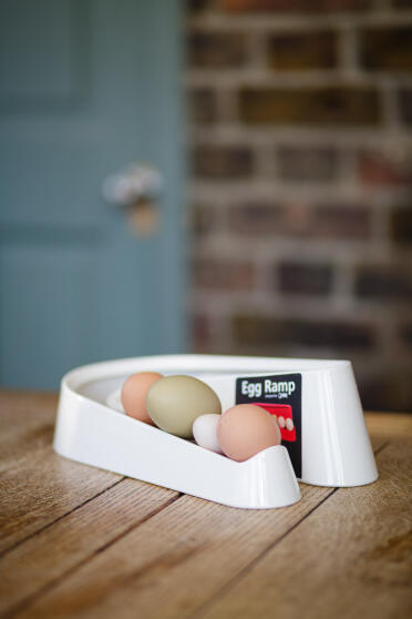 Egg ramp with sticker