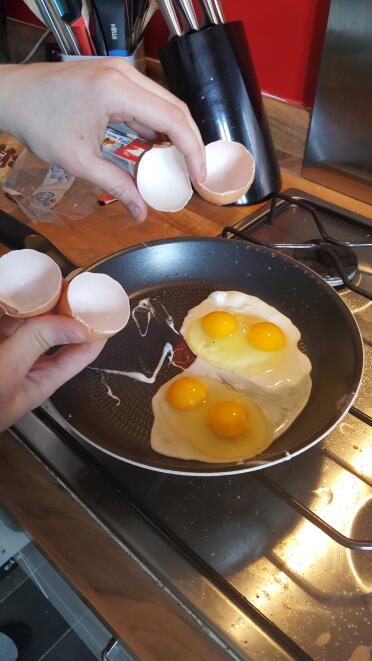 Double yolks from the chickens!