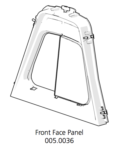 a diagram of a front face panel