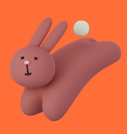 Omlet rabbit character