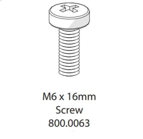 Omlet M6 x 16mm Screw 800.0063