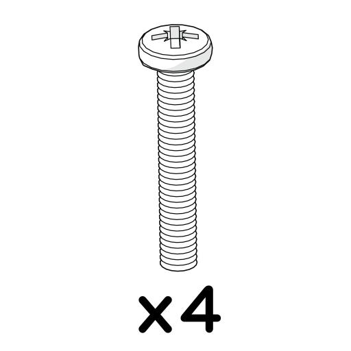 4 x Machine Screw M4x0.7x25mm (800.0007)