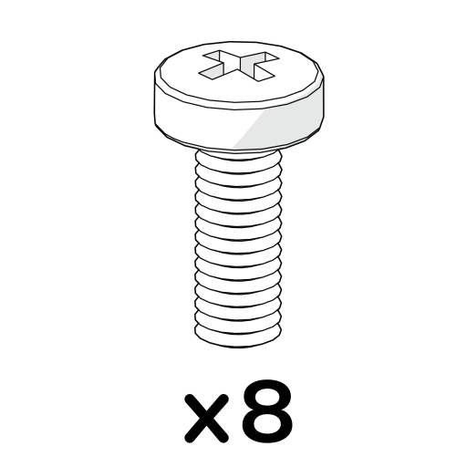 8 x Machine Screw M6 x 16 Pozi Pan (800.0037)