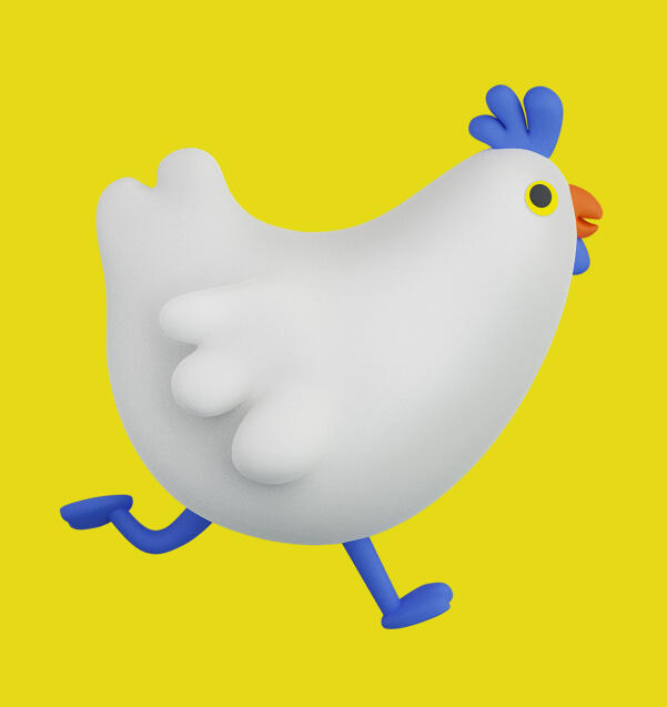 Omlet chicken character