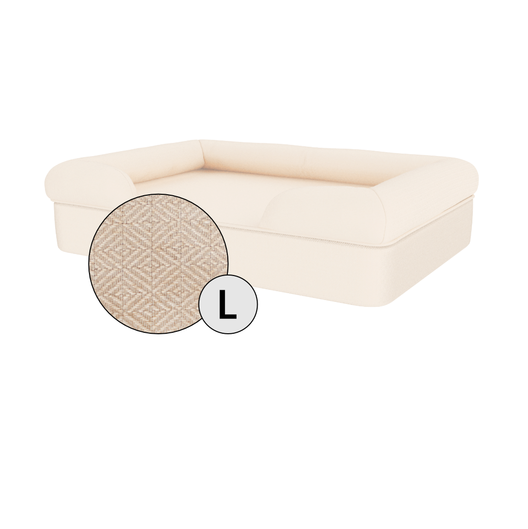 Bolster Dog Bed Cover Only Large Natural Beige Omlet